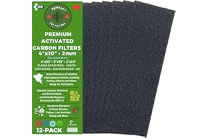 Air Vent Filters, 4"x10" Vent Filters, Activated Carbon Air Filters for Home, Floor Registers, Diffusers, Air Purifiers. Air 