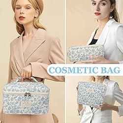 Makeup Bag Set, Quilted Makeup Bag, Large Floral