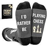 VICRAZY Chess Gifts - Perfect Unique Themed Gifts For Chess Lovers, Ideal Presents For Men, Warm And Comfortable Socks For Men