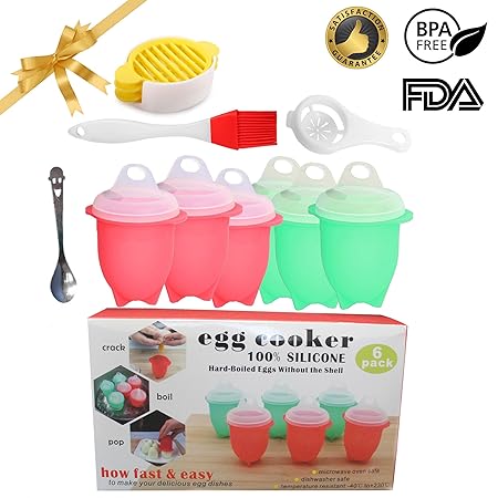 BEOVR - Hueveras de silicona con accesorios - Huevos duros ...