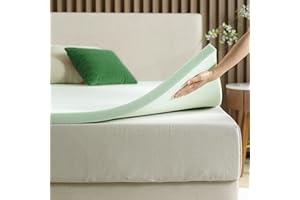 ZINUS 1.5 Inch Green Tea Memory Foam Mattress Topper, Smaller, More Convenient WonderBox Packaging, Pressure-Relieving Layers, CertiPUR-US Certified, King
