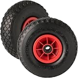 Keypak 2 x 10" Pneumatic Tyres 3.00-4 with 20mm Bore Roller Bearings Pack of 2 view 1