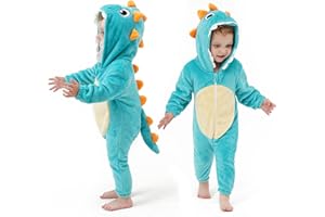 DILUFUN Baby Infant Boys Girls Halloween Onesie Costume,Toddler Animal Onesie Cosplay Costume,Funny Warm Winter Outfit