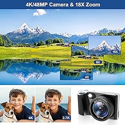4K Digital Camera,Autofocus 48MP Vlogging Camera