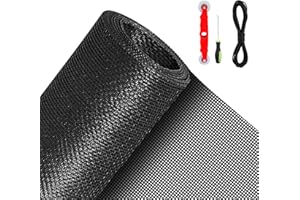 QWR Pet Proof Window Screen Replacement Kit, 39"x118" Durable High Hardness Screen Mesh Replacement Window Screens Repair Kit for Sliding Screen Door,Patio and Windows.(Folded Package)