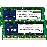 Timetec Premium 16GB KIT(2x8GB) DDR3L/DDR3 1600MHz(DDR3L-1600) PC3L-12800 Non-ECC Unbuffered 1.35V/1.5V CL11 2Rx8 Dual Rank 2