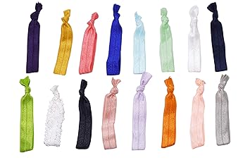 Mandala Crafts No Crease Elastic Ribbon Hair Ties Ponytail