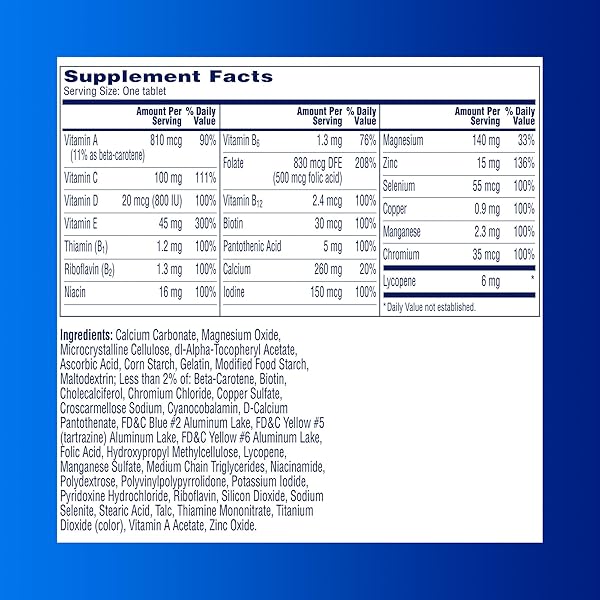ONE A DAY MEN’S PRE-CONCEPTION HEALTH MULTIVITAMIN TO SUPPORT HEALTHY SPERM, SUPPLEMENT FOR MEN WITH VITAMIN C, VITAMIN E, SELENIUM, ZINC, AND LYCOPENE, 30 COUNT