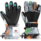 Odtmger Ski Gloves, Waterproof and Breathable Snow Gloves for Cold Weather, Men & Women Boys and Girls