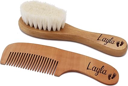 personalized baby brush and comb set