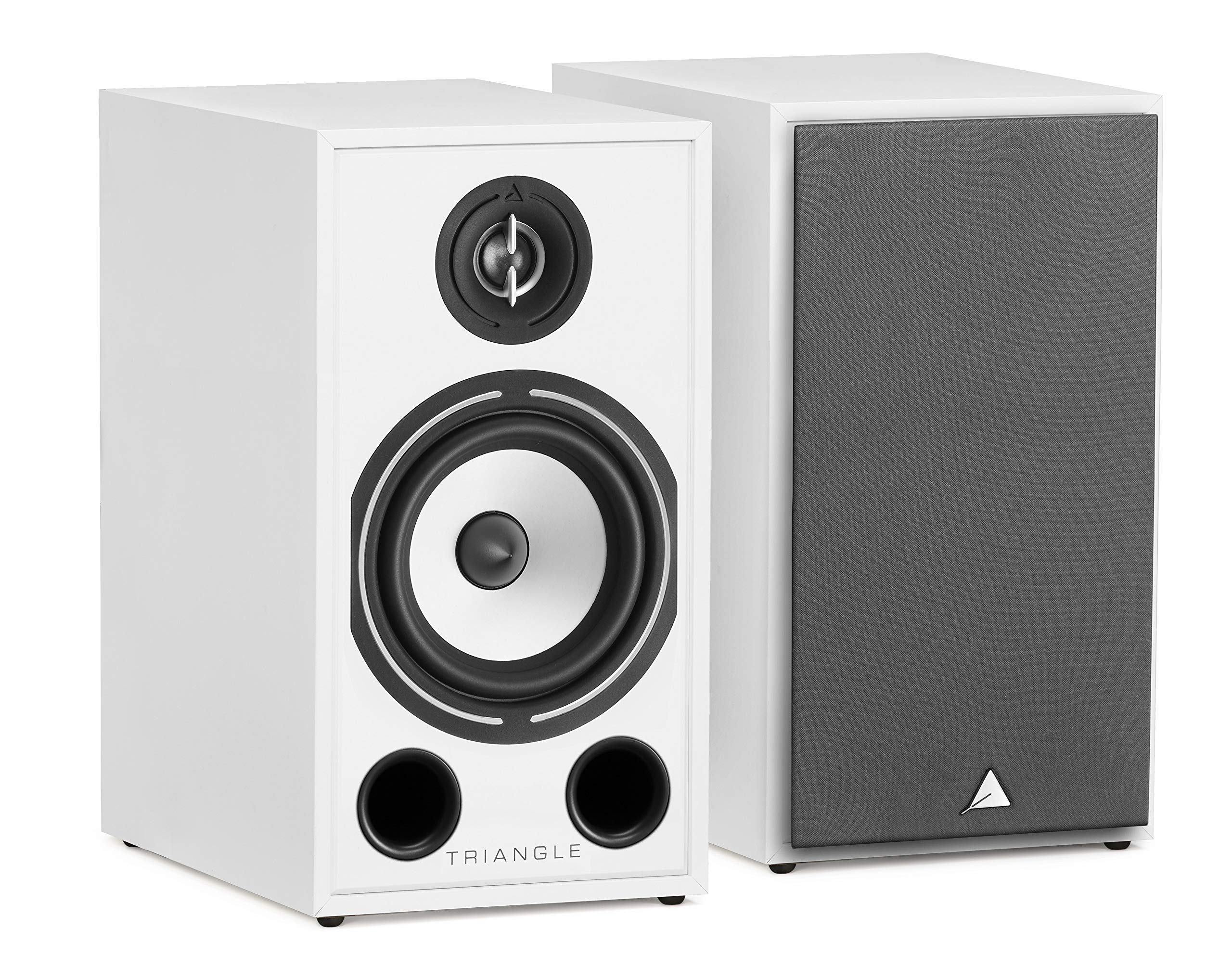 Triangle - BOREA BR03 Hi-Fi Bookshelf Speakers - Power handling 100W - Output 90 dB/W/m - Versatile Music and Home Cinema - 206 x 380 x 314 mm - White (Pair)