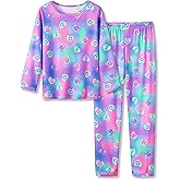 Trendy Tie Dye Spiral Pajamas for Girls 2-Piece Soft Long Sleeve & Pants PJ Set Jammies Size 6-18