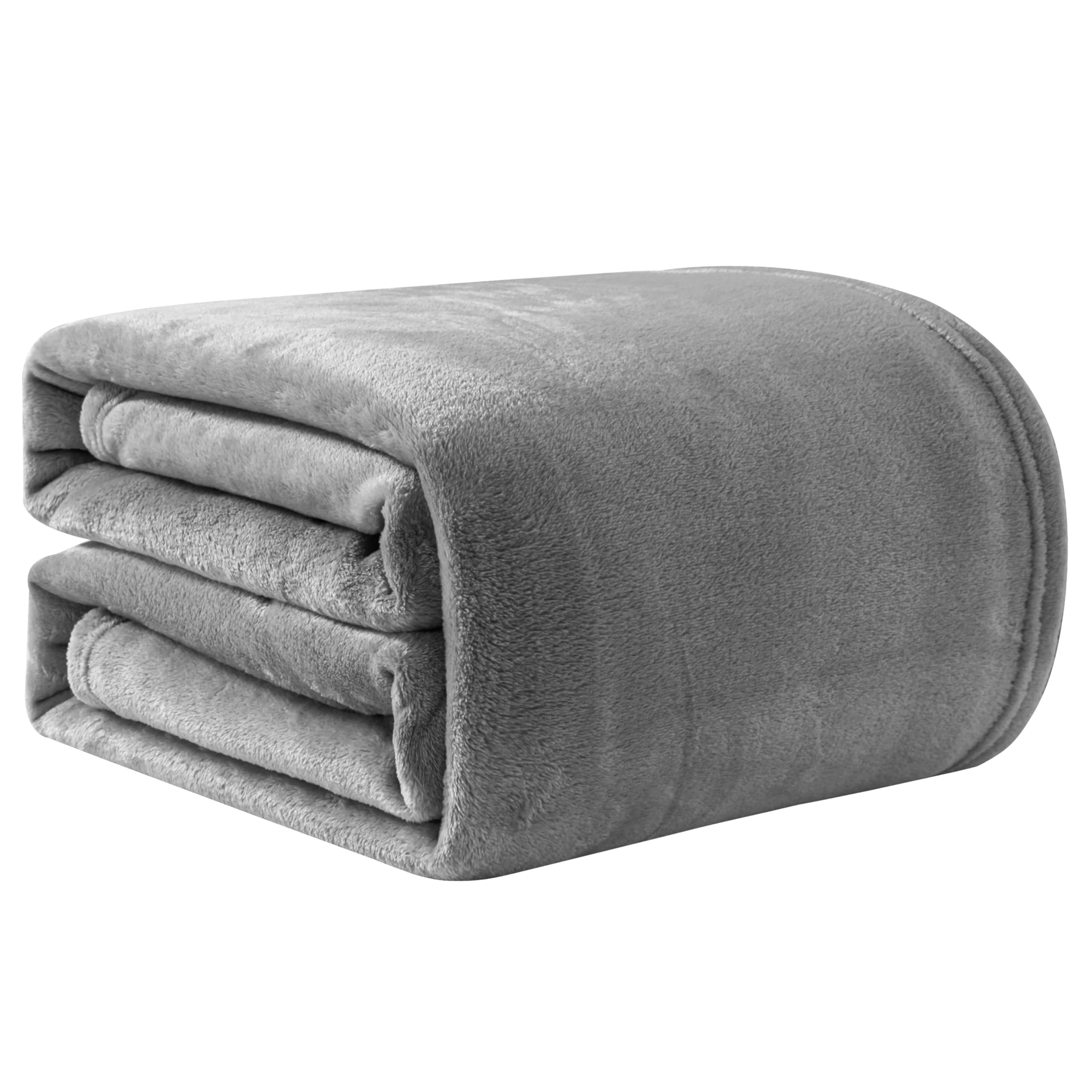 Good Nite Fleece Blanket Fluffy Throw Blankets Flannel Warm Soft Throw For Sofa Couch Bedspread Machine Washable (Grey, Double)