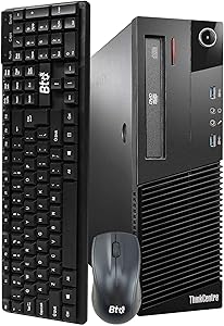 Lenovo ThinkCentre M93P SFF Computer Desktop PC, Intel Core i7 3.4GHz Processor, 16GB Ram, 128GB M.2 SSD, 3TB Hard Drive, Wireless Keyboard & Mouse, WiFi | Bluetooth, Windows 10 Pro (Renewed)