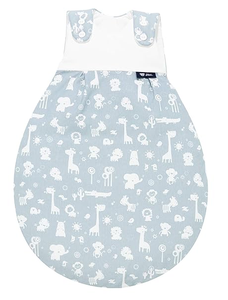 Alvi Baby-Mäxchen Außensack Animals blau, Größe:56/62