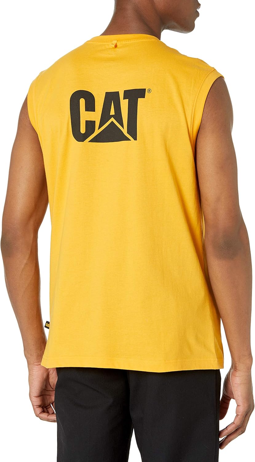 Caterpillar Men's Trademark Sleeveless Pocket T-Shirt: Tank Top And Cami Shirts: Clothing