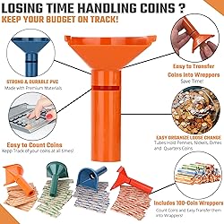 Coin Storage & Sorter Tubes 4 Color – Coded Coin