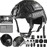 LOOGU Fast BJ Base Jump Tactical Helmet For Airsoft & Outdoor - Adjustable With 12-in-1 Headwear Mounts
