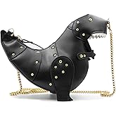 QiMing Dinosaur Shoulder Purses,PU Stegosaurus CrossBody Bag for Girl Women