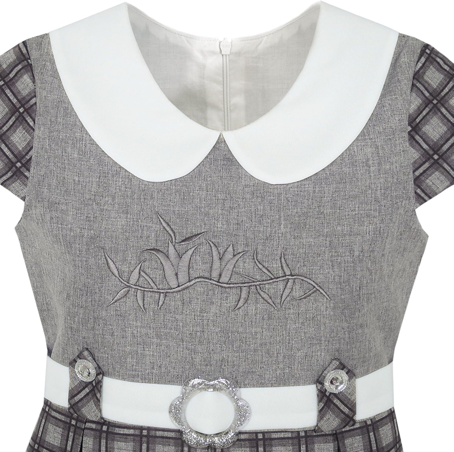 Sunny Fashion Girls Dress Pink Belted School Pleated Hem Size 4-14: Clothing