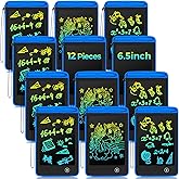 Zhehao 12 Pcs LCD Writing Tablet for Kids Colorful Drawing Doodle Board Drawing Tablet Erasable Reusable Electronic Draw Pad Gift for Boy Girl Xmas Educational Learning(6.5 Inch Screen,Blue)