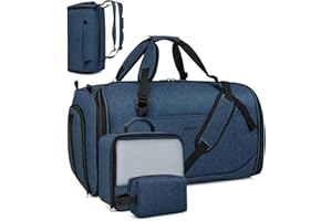 Convertible Garment Bags for Travel - Carry on Garment Duffle Bag with Backpack Straps for Men Women, 4 in 1 Large Travel Duf