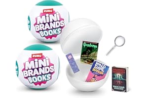 Mini Brands Books (2 Pack) by ZURU Real Miniature Book Brands Collectible Toy, Capsules of 5 Mystery Miniature Books with Real readable Pages and Accessories for Kids, Teens, Adults