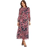 Maggy London Womens Ruffle Neck Maxi Dress with Waist Shirring Detail Event Occasion Guest ofDress