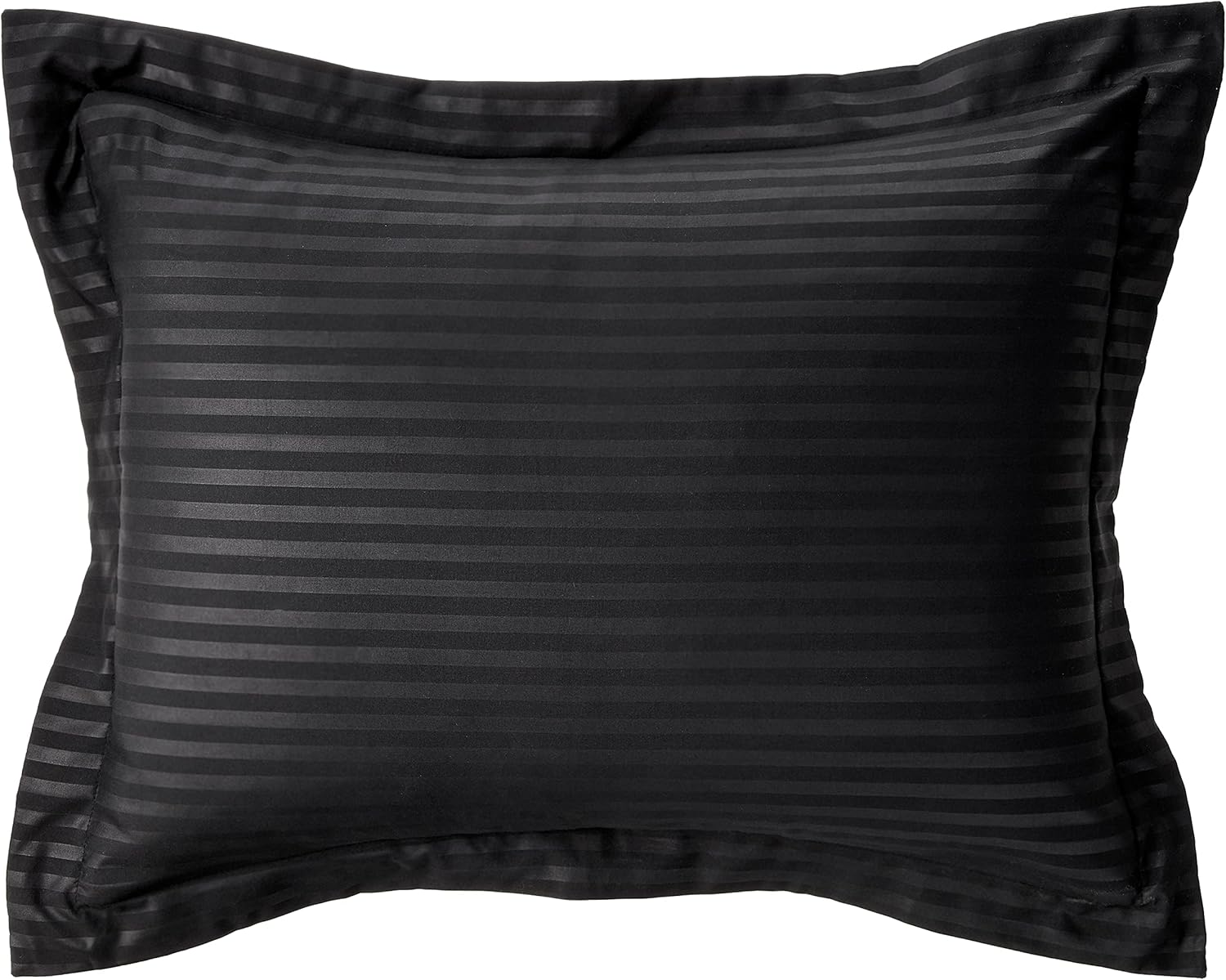 Sweet Home Collection 8 Piece Comforter Set Bag with Unique Design, Bed Sheets, 2 Pillowcases & 2 Shams Down Alternative All Season Warmth, Queen, Dobby Black: Home & Kitchen