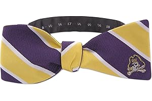 ZEP-PRO NCAA Woven Silk Repp Stripe Collegiate Logo Bow-Tie 1
