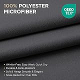 Joydeco Blackout Curtains 96 Inch Two Panels Thermal Insulated Dark Grey view 2