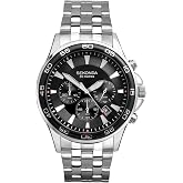 Sekonda Jenson Mens 44mm Chronograph Quartz Watch with Stainless Steel Bracelet Date Window 50m Water Resistant