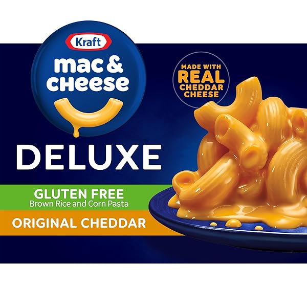 KRAFT DELUXE GLUTEN FREE MAC AND CHEESE, BROWN...