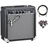 Fender Frontman 10G Guitar Combo Amplifier - Black Bundle with Cable and Austin Bazaar Exclusive 12-Pack Picks