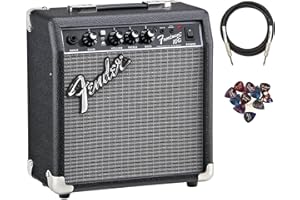 Fender Frontman 10G Guitar Combo Amplifier - Black Bundle with Cable and Austin Bazaar Exclusive 12-Pack Picks