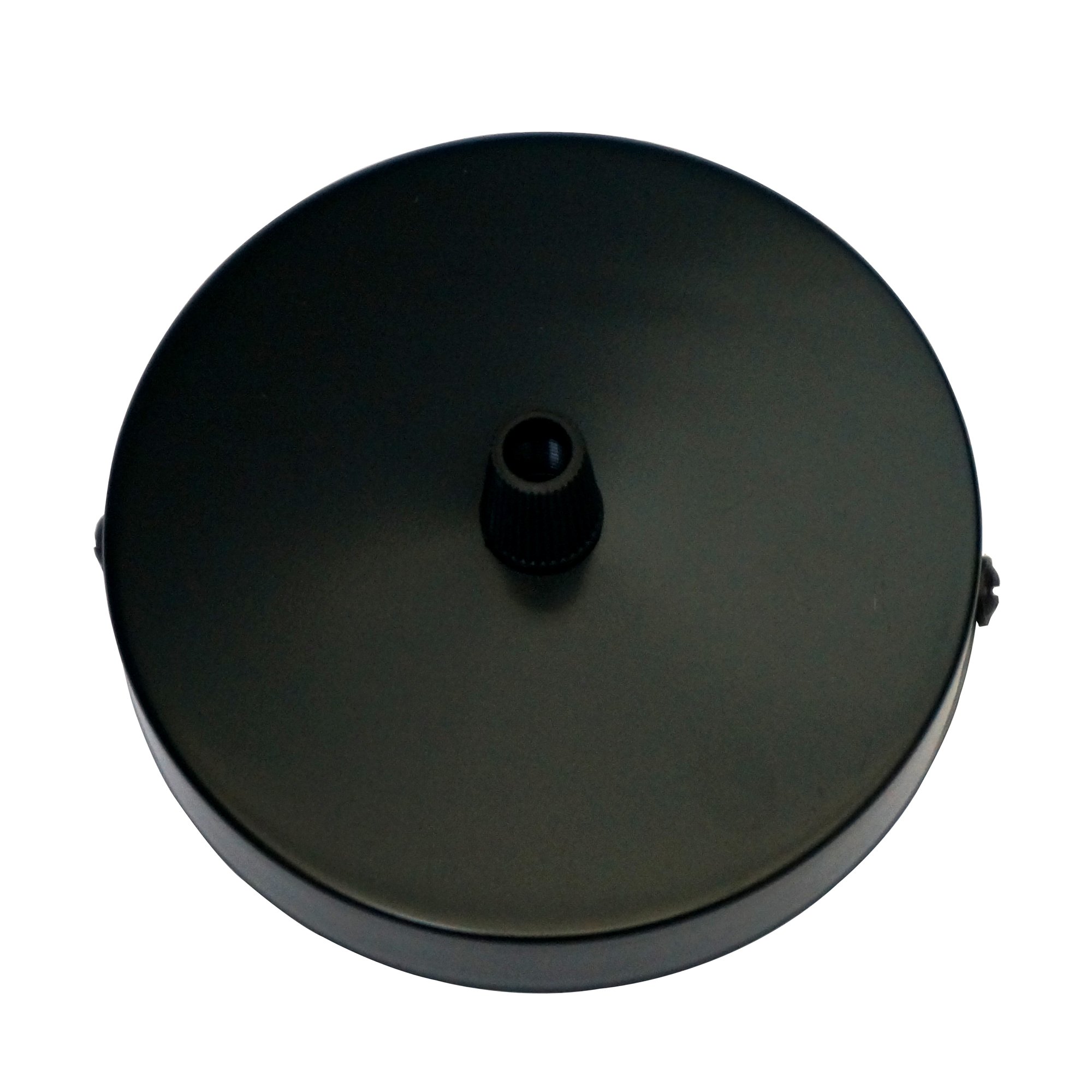 100mm Metal Black Ceiling Rose Side Fitting Round Pendant Light Fixture Canopy Base With Cable Outlet For E27 Lamp Vintage Style Ceiling Cover Plate For Home Interior Decoration Lighting Accessories