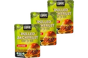 Kitchen and Love, Jackfruit Sweet BBQ, Organic, Fully Cooked, Versatile Plant Based Meat Alternative, Gluten Free, Ready in 9