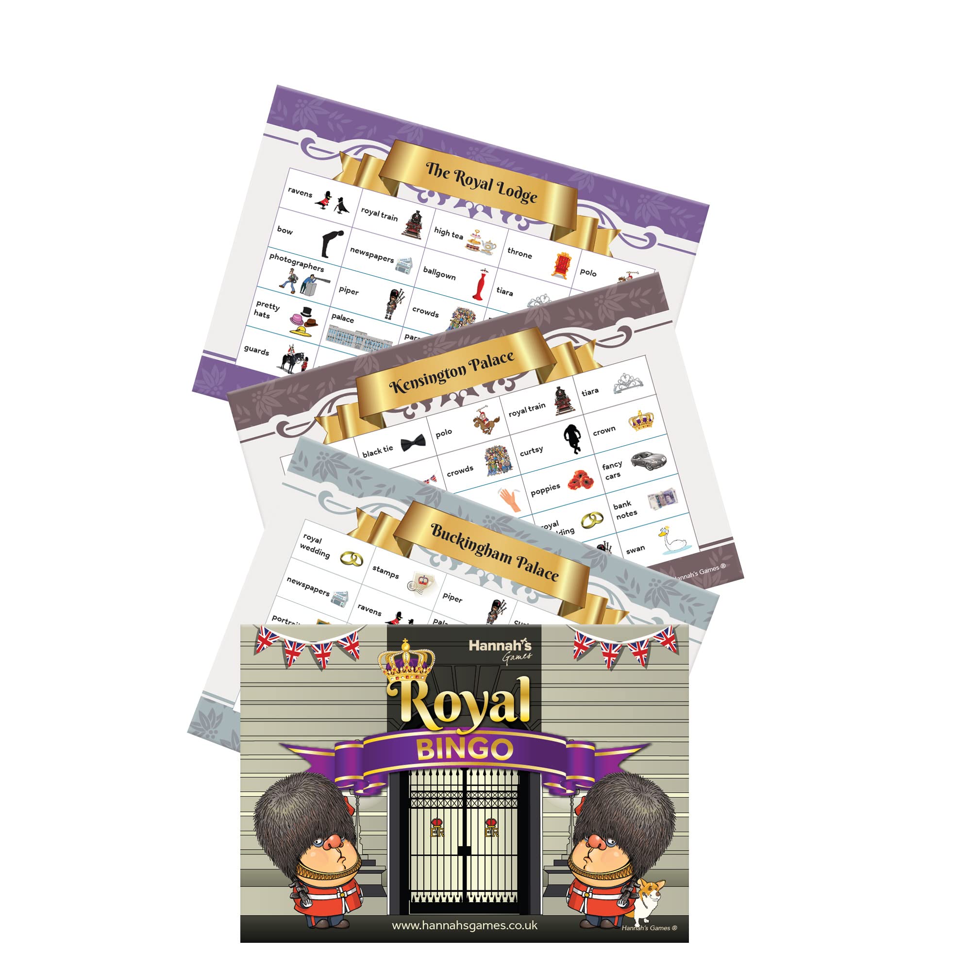 Royal Bingo Game - King Charles Coronation Royal Bingo - Kings Coronation Party Game 20 players - union jack party supplies accessories - King Charles III Coronation merchandise souvenirs Gifts