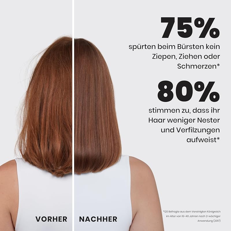 Ultimate Detangler Klein– Für Nasses & Trockenes Haar – Entwirrungsbürste für Alle Haartypen – Perfekte Haarbürste für Kinder & auf Reisen – Schwarz