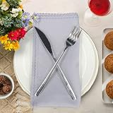 BIT.FLY Set of 20 Polyester Napkins 48x48cm Lace Silver Grey view 7