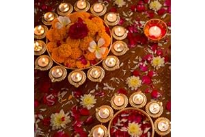DIYANA IMPEX Urli Bowl for Diwali Decoration for Floating flowers and Perfect for Home Décor, Christmas, Pooja, Festive with Tea light Candle (14 Inches, Gold)