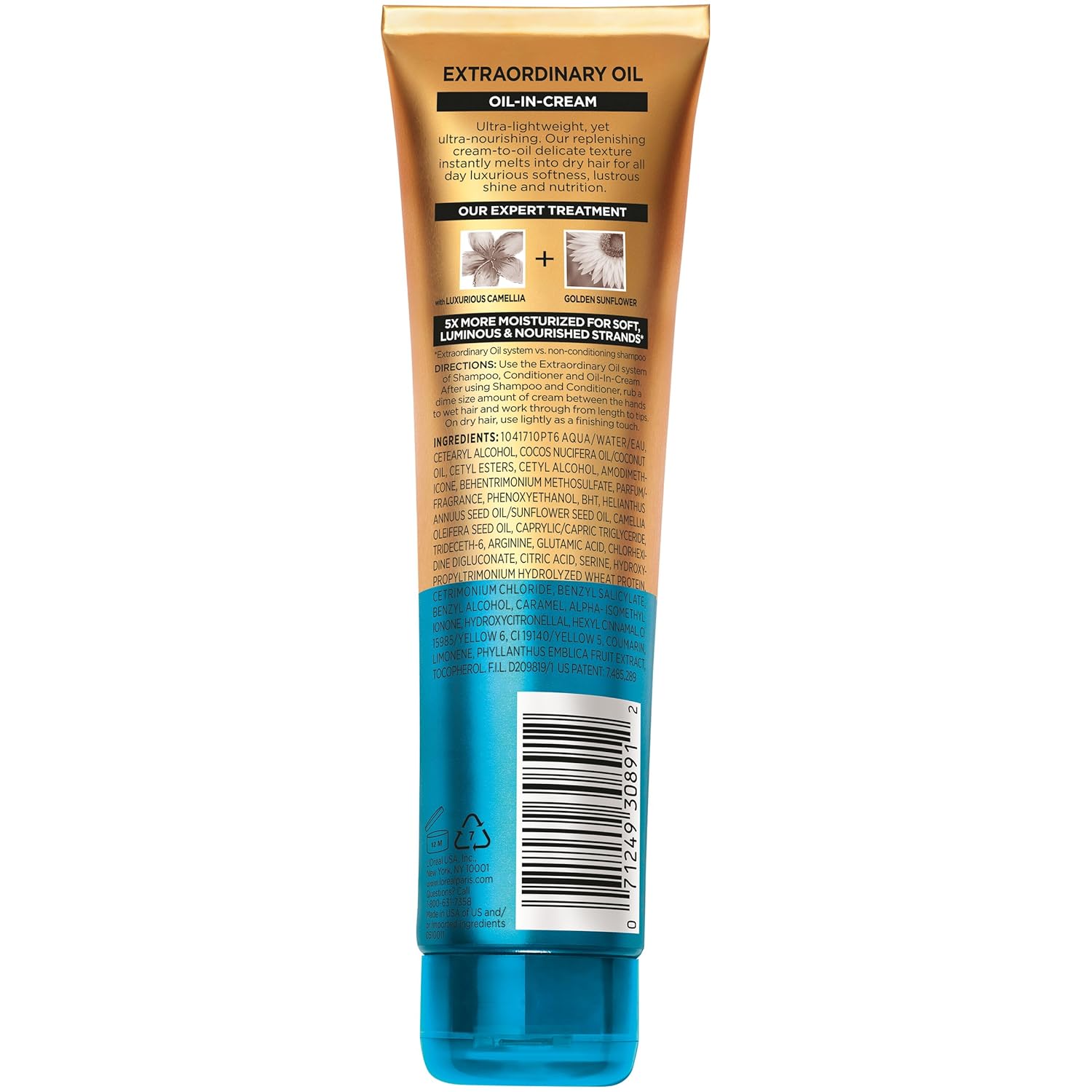 L'Oreal Paris Elvive Extraordinary Oil Transforming Oil-in-Cream, with Coconut Oil, 5.1 fl. oz. (Packaging May Vary): Beauty