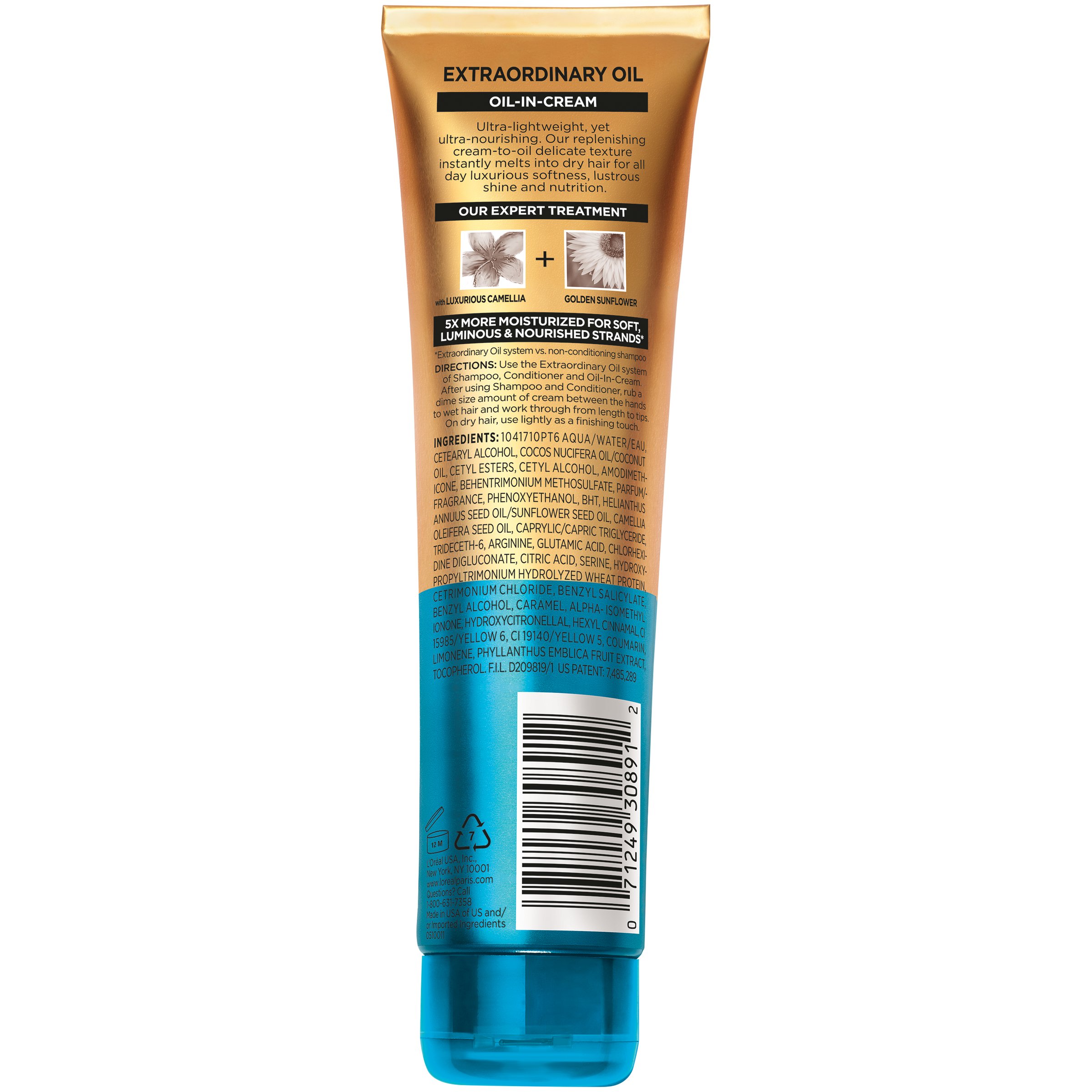 L'Oreal Paris Elvive Extraordinary Oil Transforming Oil-in-Cream, with Coconut Oil, 5.1 fl; oz; (Packaging May Vary)