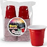 WHISC Red Disposable Shot Glasses, 2 oz – 36-Pack Heavy-Duty Plastic Shot Cups for Parties, Jello Shots, Tastings & Events – Durable, Stackable Mini Cups for Barware & Catering