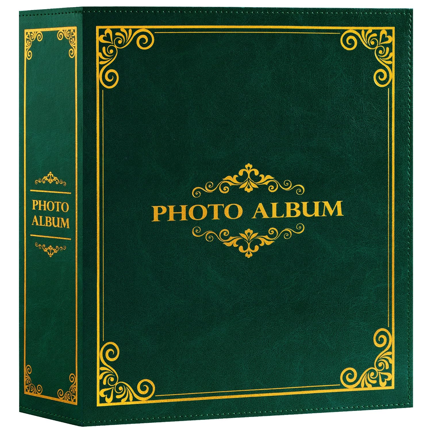 Lanpn Photo Album 6x4 Slip in, Traditional Classic Extra Large Capacity 1000 Pockets Photo Albums Holds Landscape and Portrait 10x15cm Picture Green