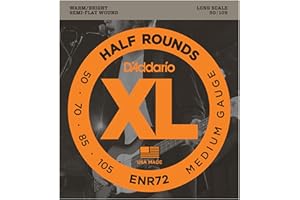 D'Addario ENR72 Half Rounds Bass Guitar Strings - Medium 50-105, Long Scale