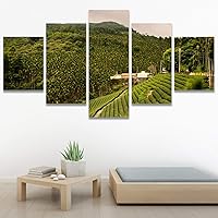 SIGNWIN 5 Panel Canvas Wall Art Greenlands for Home Decorations Ready to Hang - 60