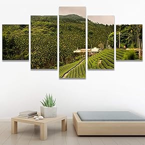 SIGNWIN 5 Panel Canvas Wall Art Greenlands for...