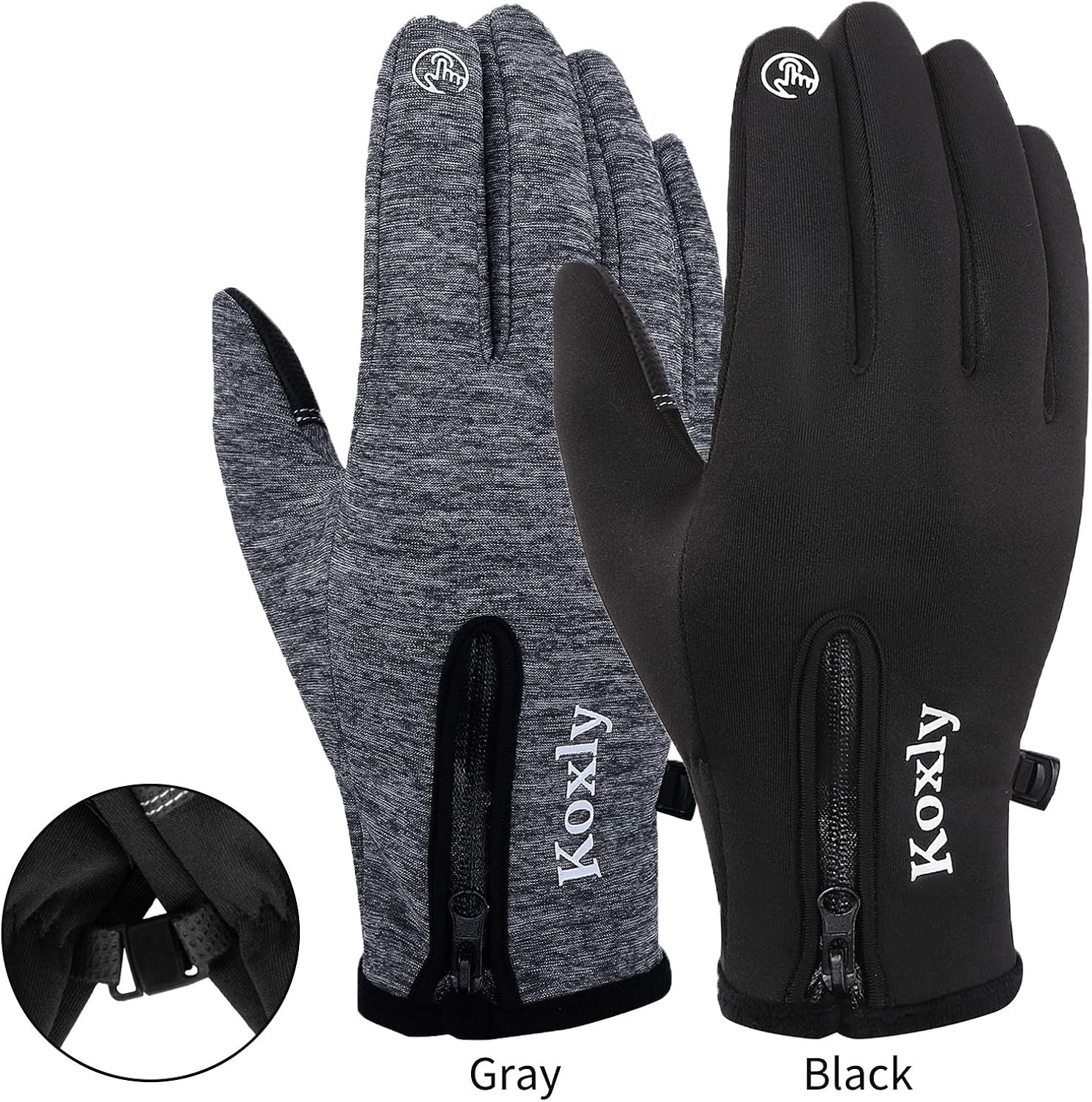 Koxly Winter Gloves Touch Screen Fingers Warm Gloves Insulated Anti-Slip Windproof Waterproof Cycling Riding Running Work for Men Women Mens Womens : Clothing