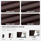 Joydeco Blackout Curtains 95 Inch 2 Panels Thermal Insulated Chocolate W52 x L95 view 8